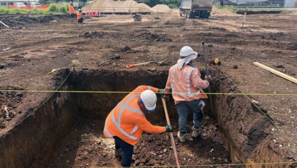 Excavation for new foundations