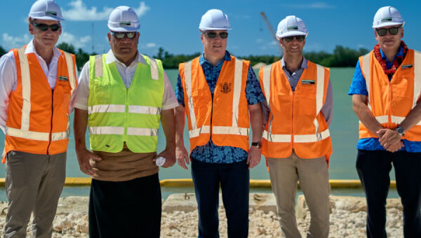 Prime Minister of New Zealand and Tongan Minister for Infrastructure Visit Fanga‘uta Lagoon Bridge Project