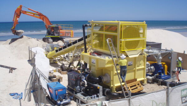 Sand transfer along Adelaide's southern beaches