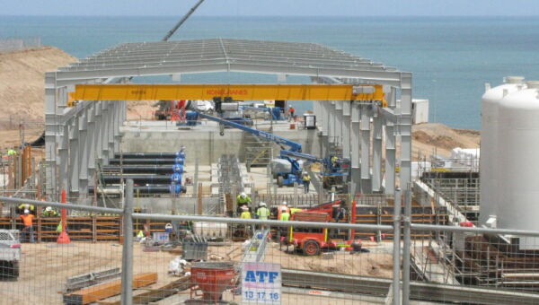 The pump station capacity is 150 ML/day